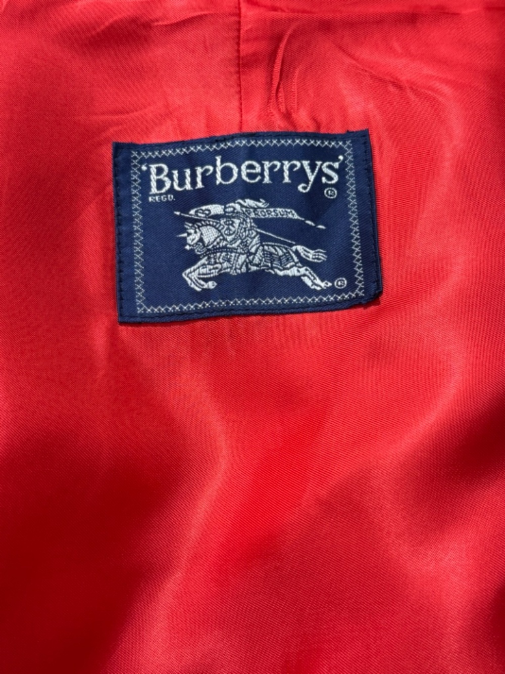 Vintage Burberrys' Prorsum Made in England Red Trench Coat liner - Picture 13 of 16